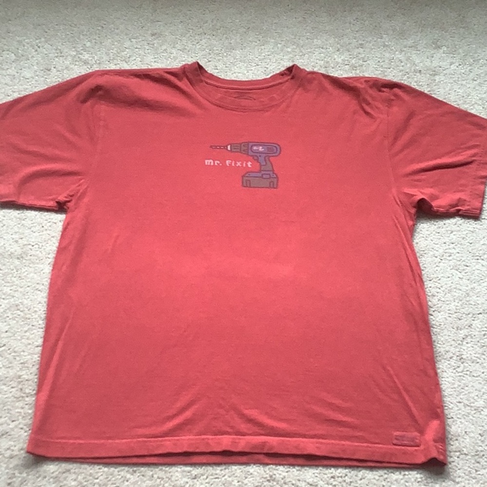 Life Is Good rust Crusher, Men’s XL, Short Sleeve, Mr. Fix It